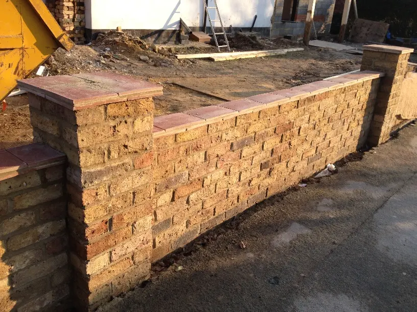 Garden wall brickwork