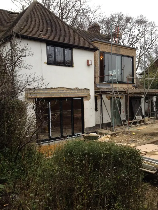 Rear elevation taking shape