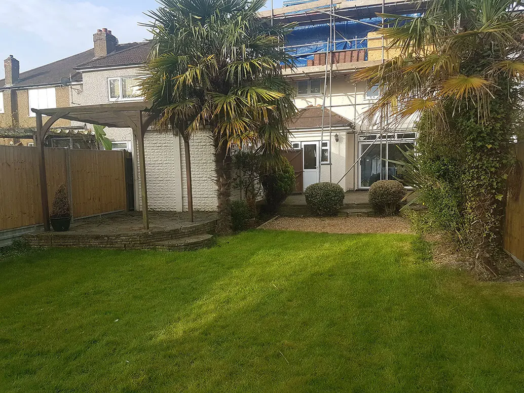 The garden before