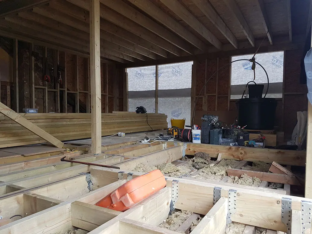 Dormer floor structure