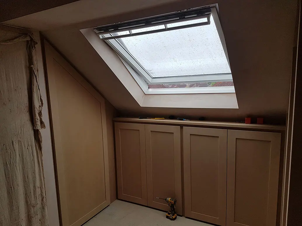 Eaves storage built