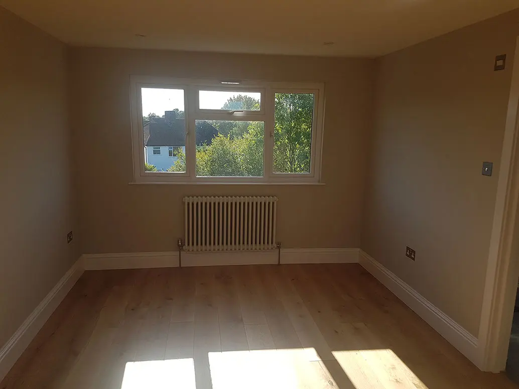 Oak floor, decorated