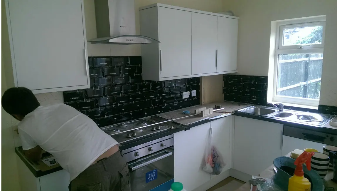Fitting the kitchens