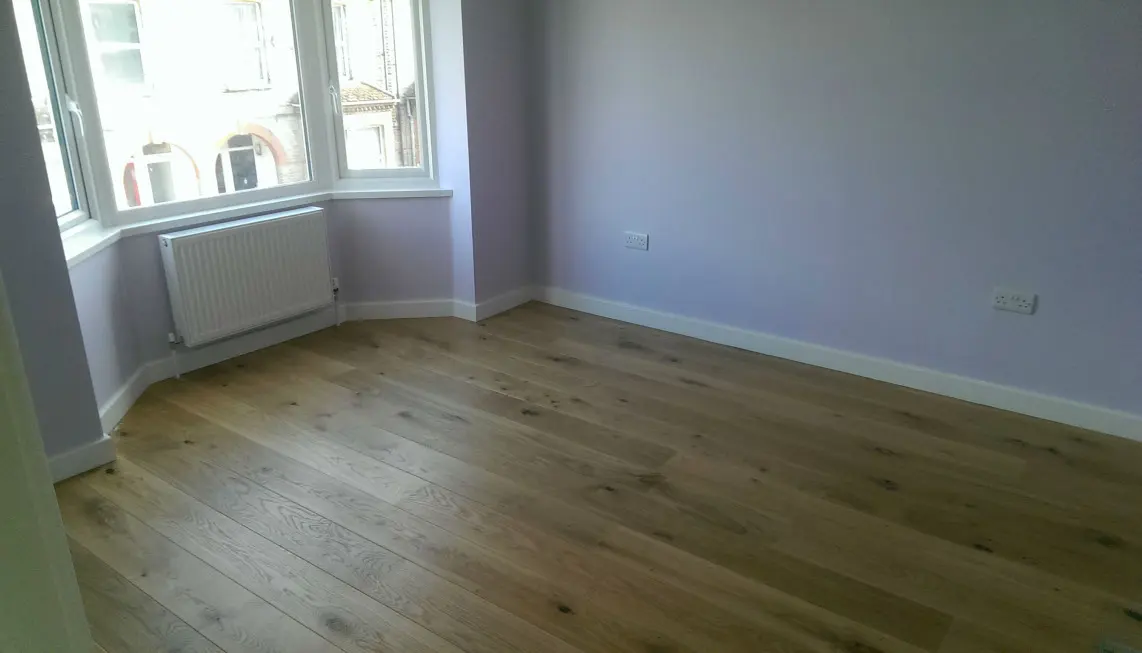 Oak floors laid