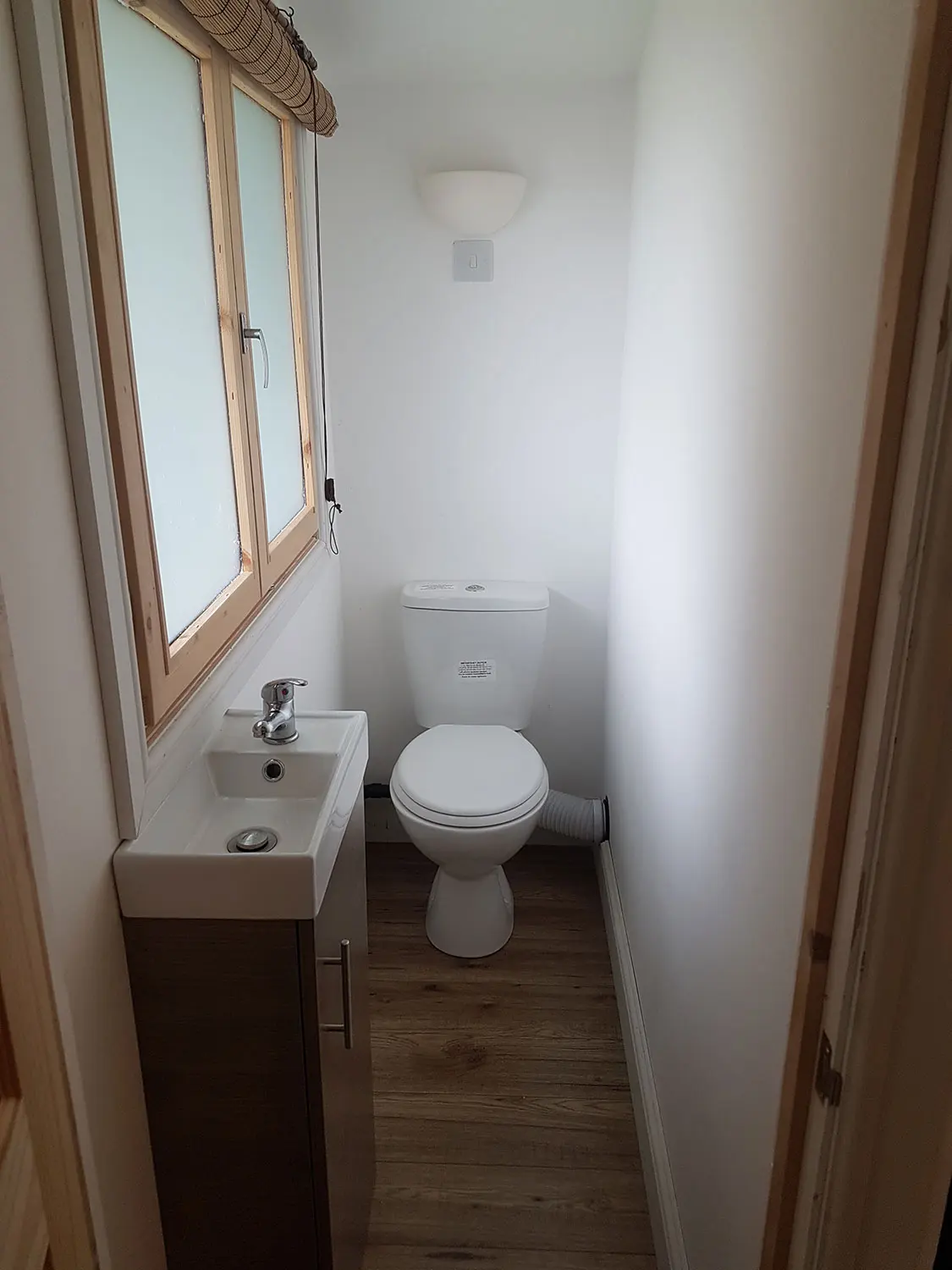 A WC, plumbed in