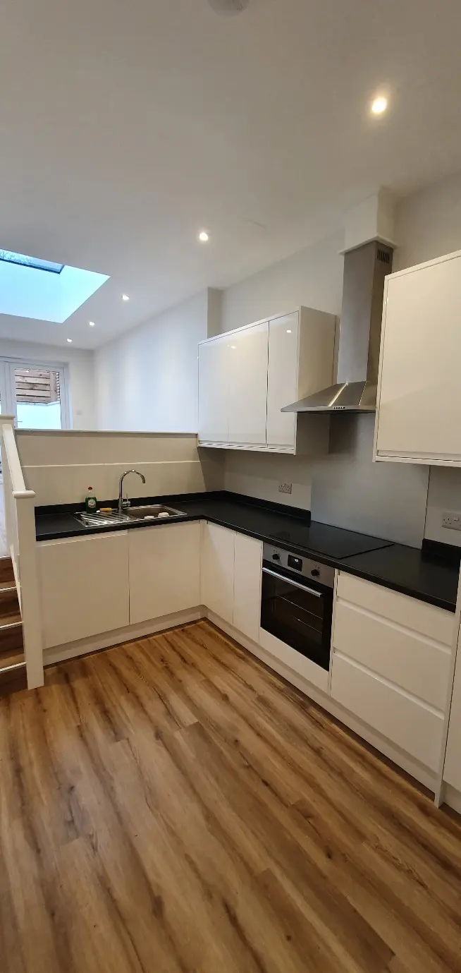 Kitchen under the skylight