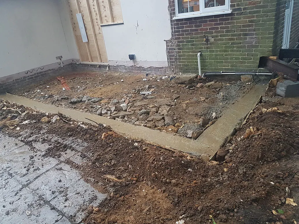 Footings dug