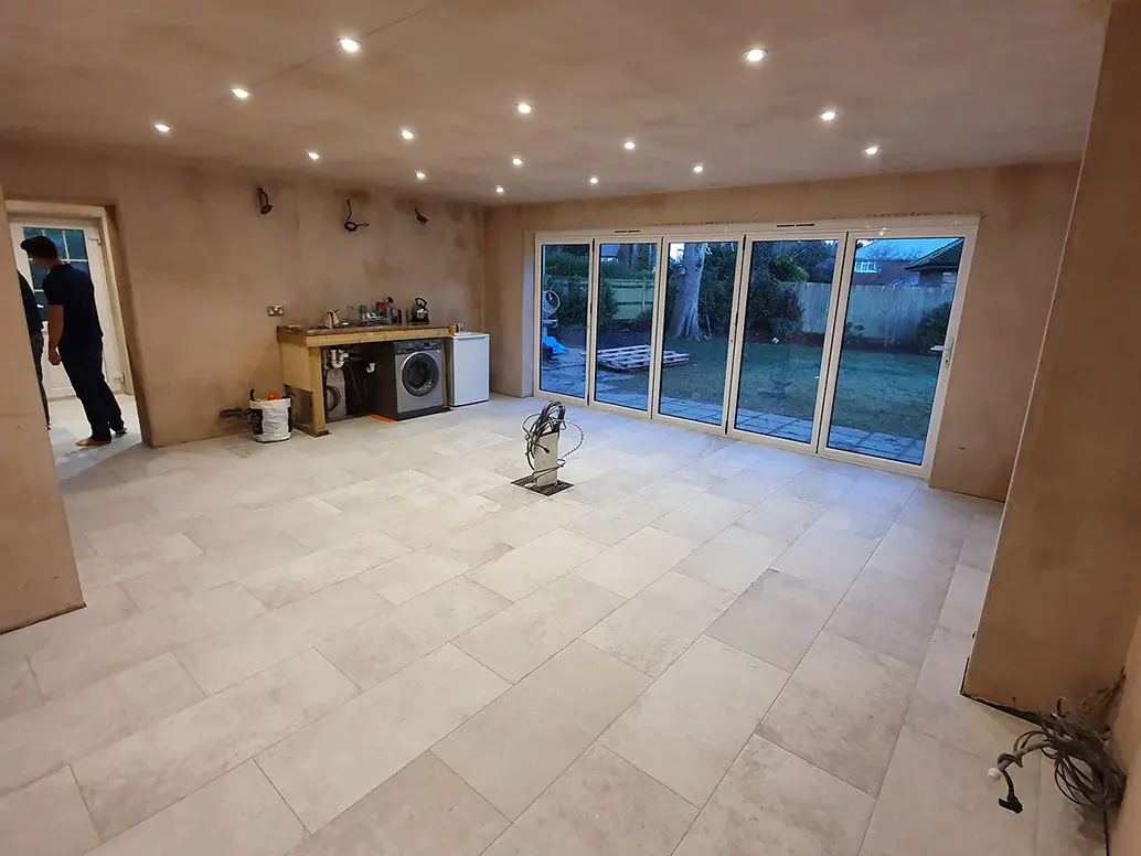 Plastered and glazed