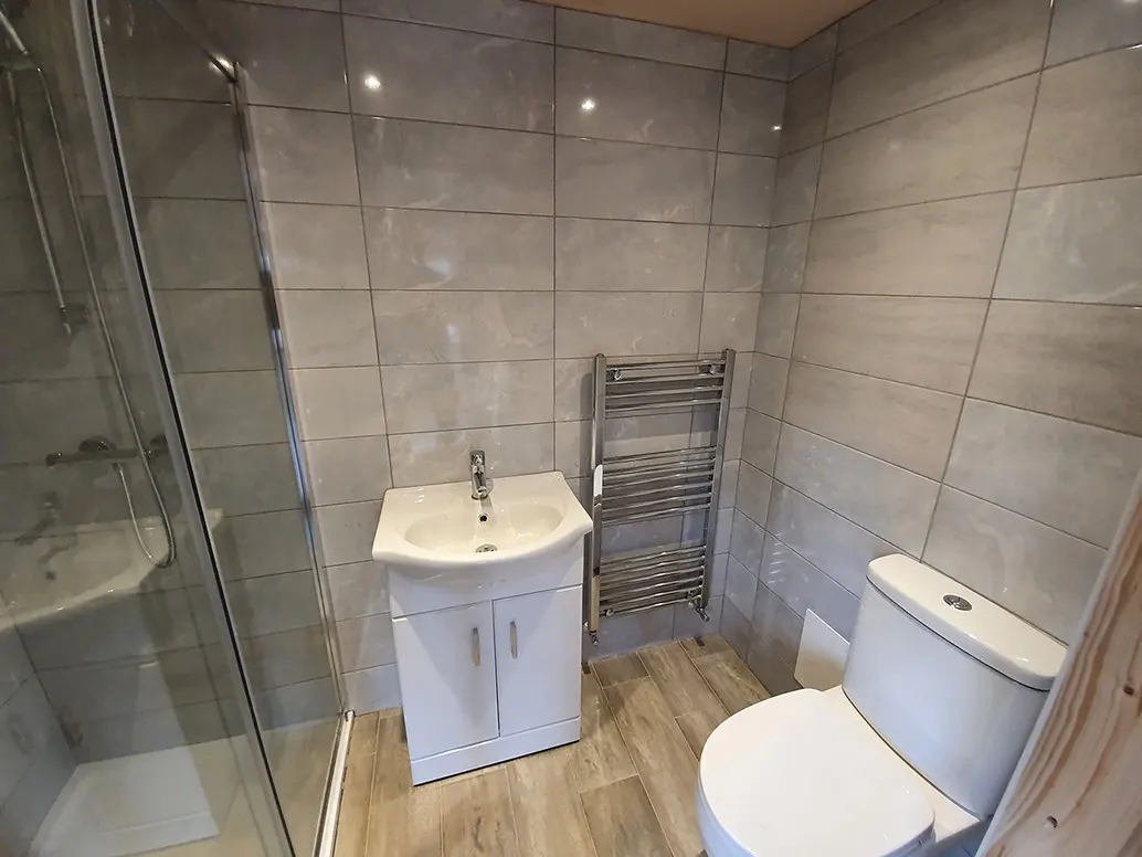The new shower room