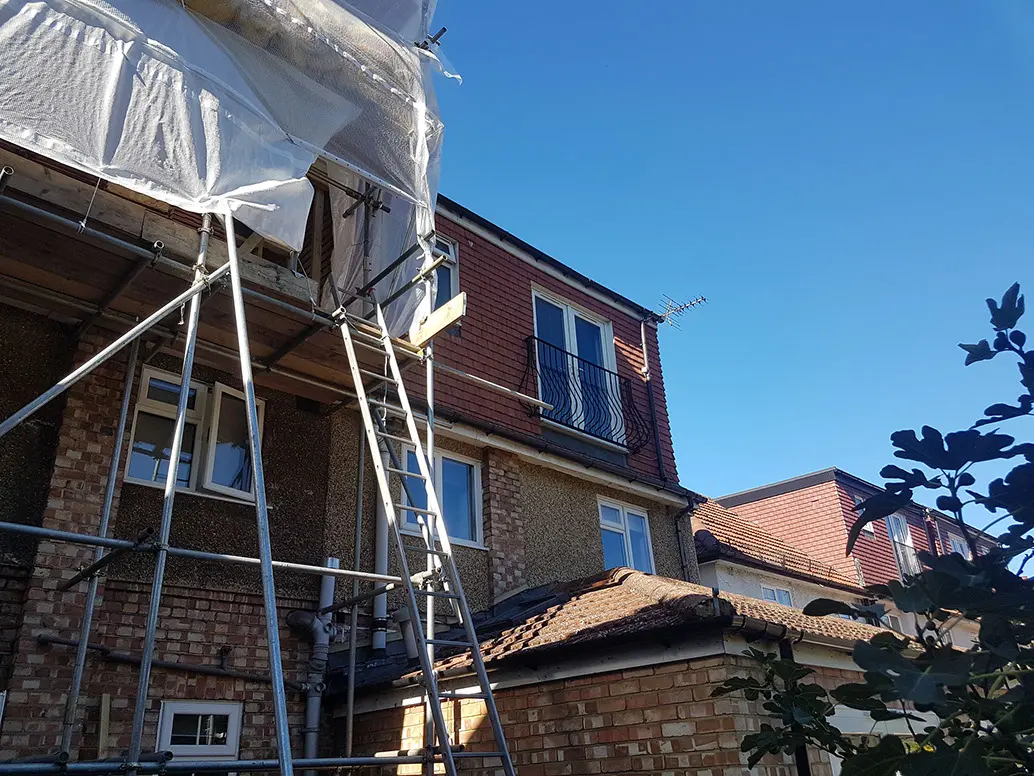 Loft dormer underway