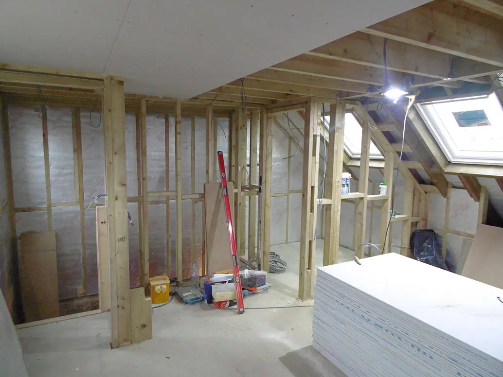 Studwork and insulation