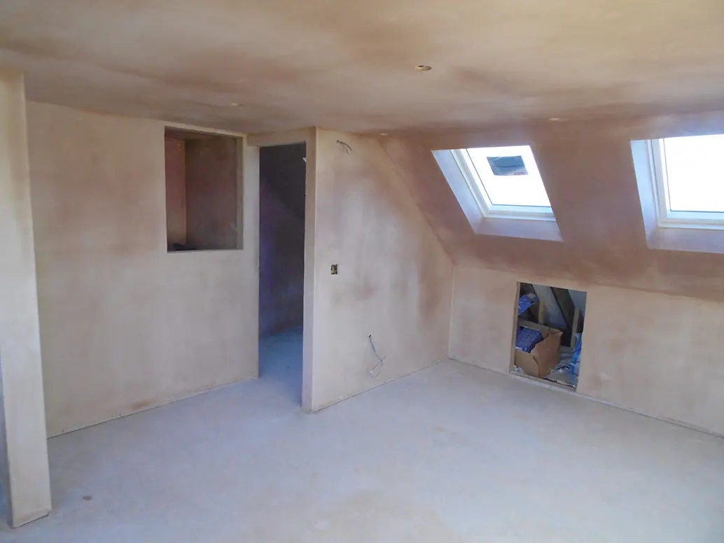 Loft plastered