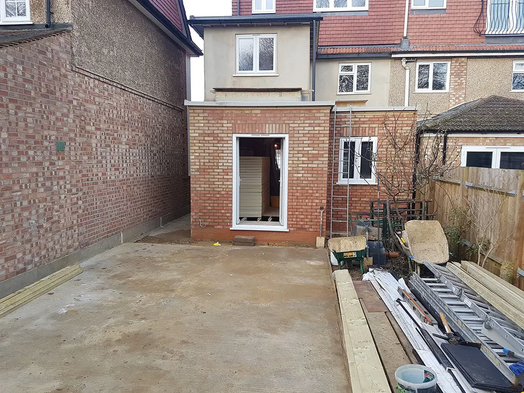 Rear brickwork complete