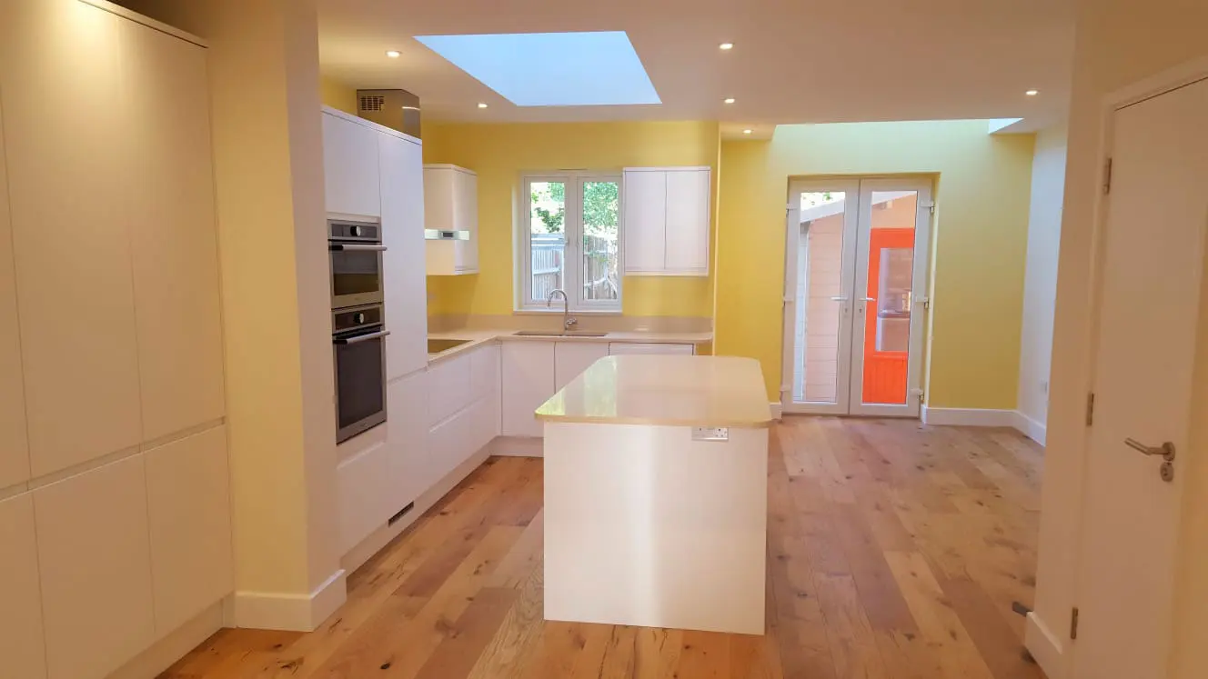 Kitchen to the garden doors