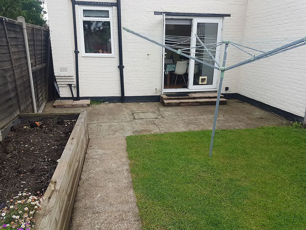 The garden before
