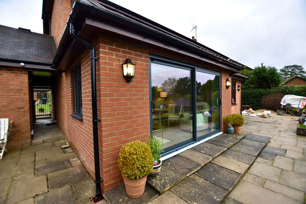 The extension outside