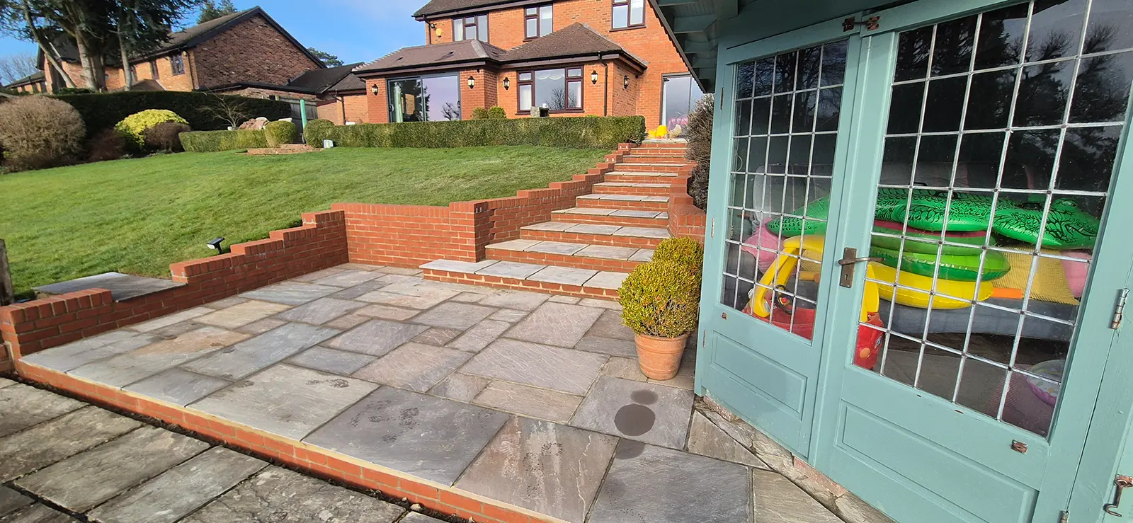 Steps down the garden