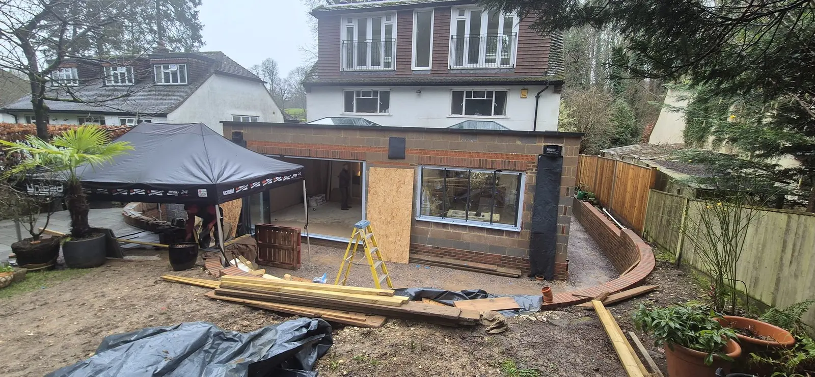 The extension takes shape