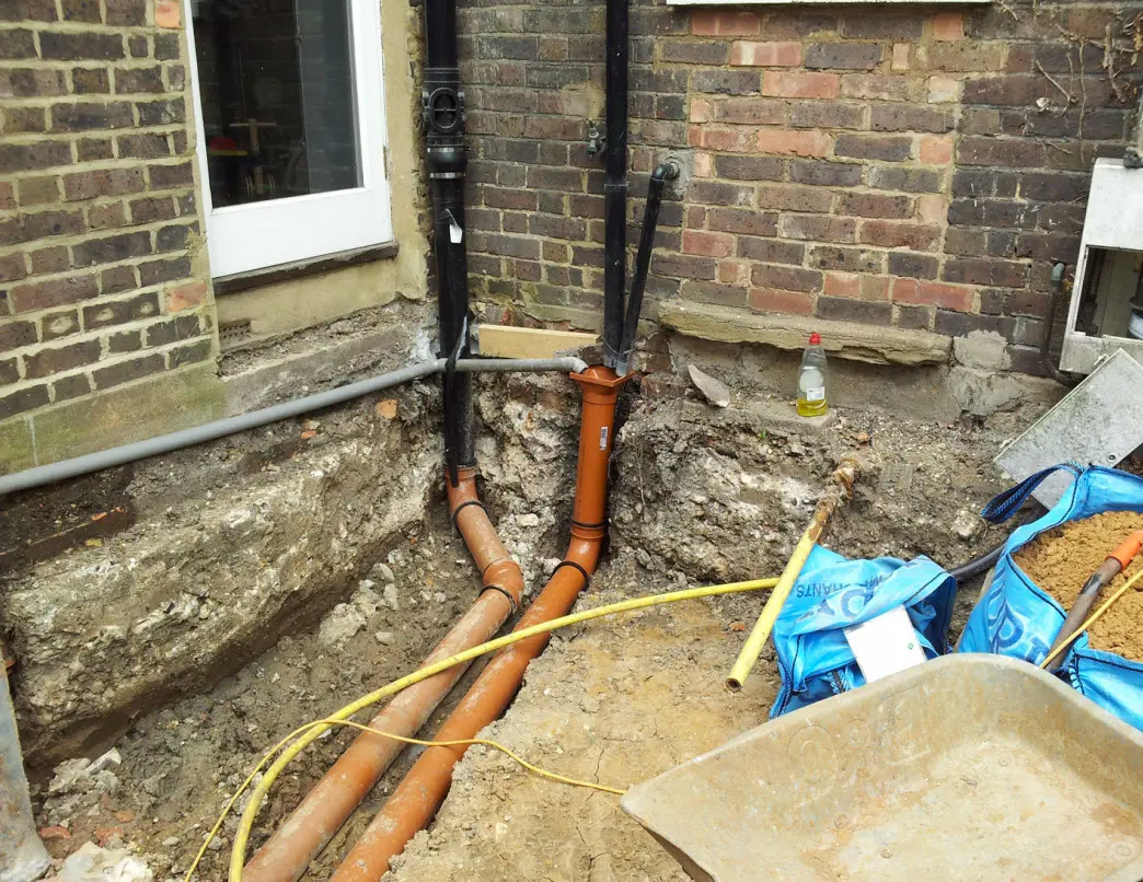 Drainage in the excavation