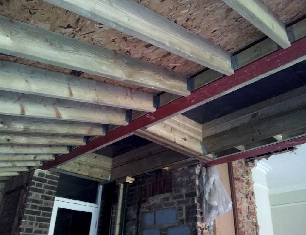 Zinc roof joists
