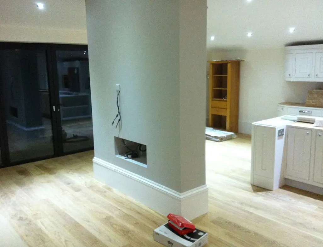 New fireplace wall